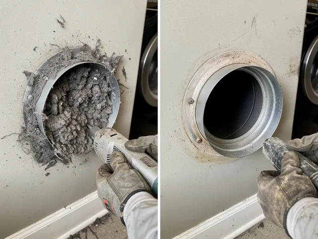 Professional clogged vent cleaning by Mint Hill Dryer Vent Cleaning in Mint Hill