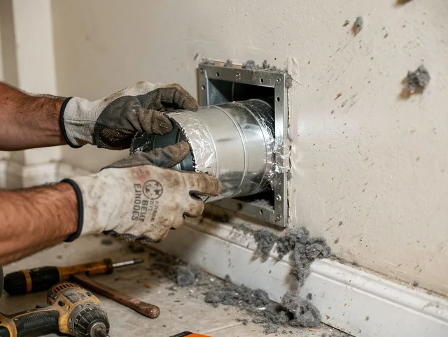 Professional dryer vent repair and installation by Mint Hill Dryer Vent Cleaning in Mint Hill